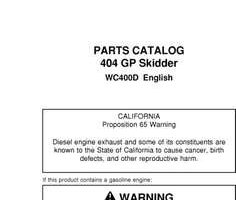 Parts Catalogs for Timberjack Series model 404 Gp Skidders