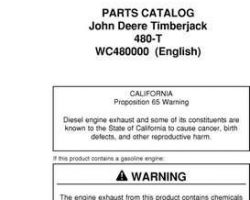 Parts Catalogs for Timberjack Series model 480t Skidders