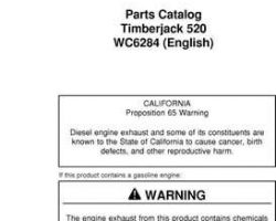 Parts Catalogs for Timberjack model 520 Skidders