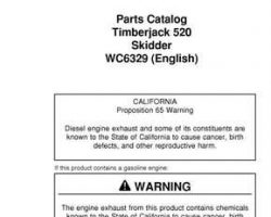 Parts Catalogs for Timberjack model 520 Skidders