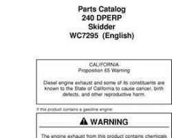 Parts Catalogs for Timberjack model 240 Skidders