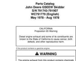 Parts Catalogs for Timberjack model 230 Skidders