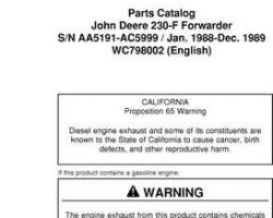 Parts Catalogs for Timberjack model 230 Forwarders