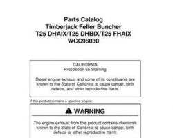 Parts Catalogs for Timberjack model 2515 Tracked Feller Bunchers