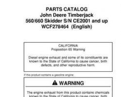 Parts Catalogs for Timberjack 60 Series model 560 Skidders