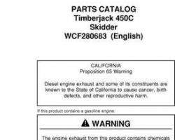 Parts Catalogs for Timberjack model 450 Skidders