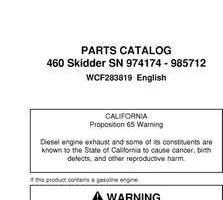 Parts Catalogs for Timberjack 60 Series model 460 Skidders