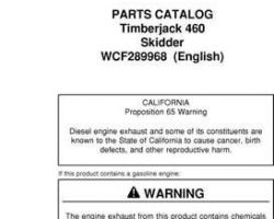 Parts Catalogs for Timberjack 60 Series model 460 Skidders