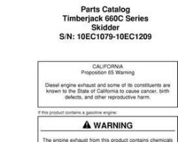 Parts Catalogs for Timberjack 60 Series model 660c Skidders