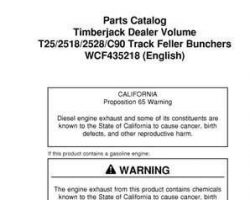 Parts Catalogs for Timberjack model 2518 Tracked Feller Bunchers