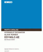 Parts Catalog for Kobelco Excavators model ED190LC