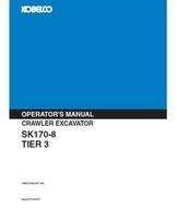 Kobelco Excavators model SK170-8 Operator's Manual