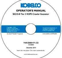 Operator's Manual on CD for Kobelco Excavators model SK210-8