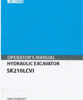 Kobelco Excavators model SK210LC Operator's Manual