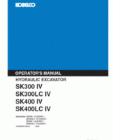 Kobelco Excavators model SK300LC Operator's Manual