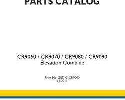 Parts Catalog for New Holland Combine model CR9080