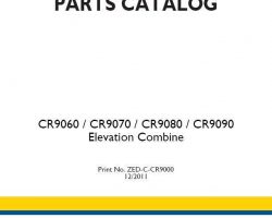 Parts Catalog for New Holland Combine model CR9070