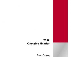 Parts Catalog for Case IH Headers model 2030