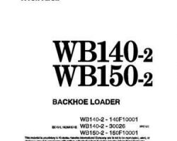 Komatsu Backhoe Loaders Model Wb140-2 Shop Service Repair Manual - S/N 140F10001-140F11450