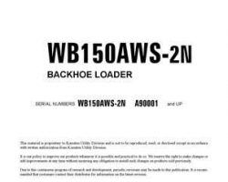 Komatsu Backhoe Loaders Model Wb150Aws-2-N Shop Service Repair Manual - S/N A90001-UP
