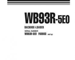 Komatsu Backhoe Loaders Model Wb93R-5-Tier 3 Shop Service Repair Manual - S/N F60003-UP