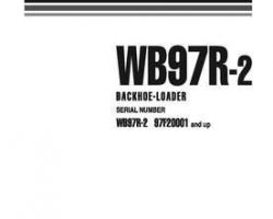 Komatsu Backhoe Loaders Model Wb97R-2 Shop Service Repair Manual - S/N 97F20001-97F20742
