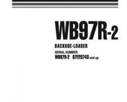 Komatsu Backhoe Loaders Model Wb97R-2 Shop Service Repair Manual - S/N 97F20743-97F20886