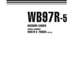 Komatsu Backhoe Loaders Model Wb97R-5 Shop Service Repair Manual - S/N F50003-UP