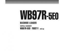 Komatsu Backhoe Loaders Model Wb97R-5-Tier 3 Shop Service Repair Manual - S/N F80211-UP