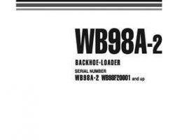 Komatsu Backhoe Loaders Model Wb98A-2 Shop Service Repair Manual - S/N WB98F20001-UP