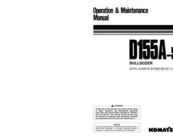 Komatsu Bulldozers Model D155A-5 Owner Operator Maintenance Manual - S/N 65137-65138