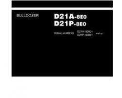 Komatsu Bulldozers Model D21A-8-Interim Tier4 Shop Service Repair Manual - S/N 90001-UP