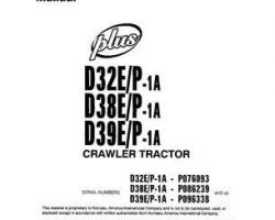 Komatsu Bulldozers Model D32P-1-A Owner Operator Maintenance Manual - S/N P076093-UP