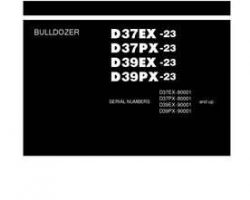 Komatsu Bulldozers Model D37Ex-23 Shop Service Repair Manual - S/N 80001-UP