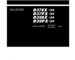 Komatsu Bulldozers Model D37Ex-24 Shop Service Repair Manual - S/N 85001-UP