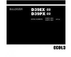 Komatsu Bulldozers Model D39Ex-22 Shop Service Repair Manual - S/N 3001-UP