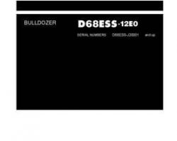 Komatsu Bulldozers Model D68Ess-12-E0 Shop Service Repair Manual - S/N J20001-UP