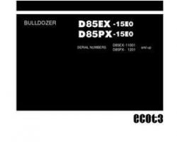 Komatsu Bulldozers Model D85Px-15-E0 Shop Service Repair Manual - S/N 1201-UP
