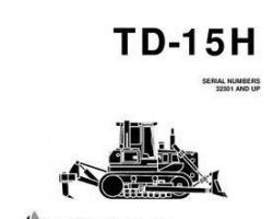 Komatsu Bulldozers Model Td-15H Owner Operator Maintenance Manual - S/N 32501-UP