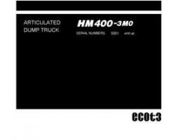 Komatsu Dump Trucks Articulated Model Hm400-3-M0 Shop Service Repair Manual - S/N 5001-UP