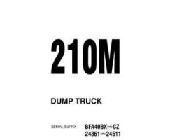 Komatsu Dump Trucks Rigid Model 210M Shop Service Repair Manual - S/N BFA40-BX-BFA40-CZ