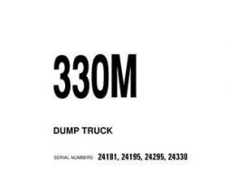Komatsu Dump Trucks Rigid Model 330M-Sa12V140Z-1 Eng Shop Service Repair Manual - S/N 24181