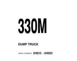 Komatsu Dump Trucks Rigid Model 330M-Sa12V140Z-1 Eng Shop Service Repair Manual - S/N A10212-A10223