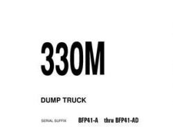 Komatsu Dump Trucks Rigid Model 330M-Sa12V140Z-1 Eng Shop Service Repair Manual - S/N BFP41-A-BFP41-AD