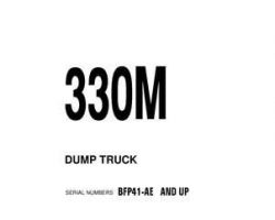 Komatsu Dump Trucks Rigid Model 330M-Sa12V140Z-1 Eng Shop Service Repair Manual - S/N BFP41-AE-UP