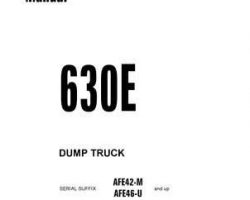 Komatsu Dump Trucks Rigid Model 630E Owner Operator Maintenance Manual - S/N AFE42-M-UP