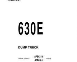 Komatsu Dump Trucks Rigid Model 630E Shop Service Repair Manual - S/N AFE42-M-UP
