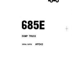 Komatsu Dump Trucks Rigid Model 685E Owner Operator Maintenance Manual - S/N AFE43