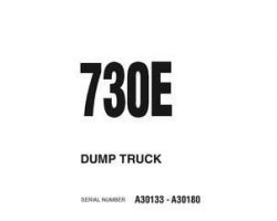 Komatsu Dump Trucks Rigid Model 730E Shop Service Repair Manual - S/N A30133-A30180