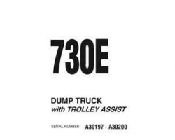 Komatsu Dump Trucks Rigid Model 730E Shop Service Repair Manual - S/N A30197-A30200